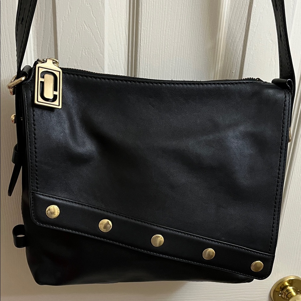 Marc Jacobs Black Crossbody Bag with Gold Accents/ like new